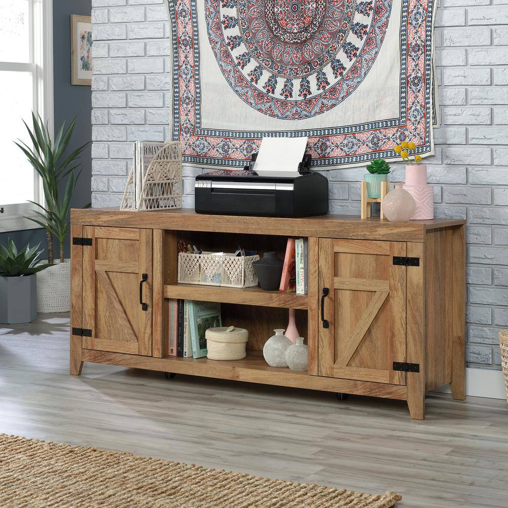 Sindoori Mango Farmhouse TV Stand with Cabinets