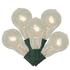 Clear Transparent PS50 Edison Style Christmas Lights with 9 ft. Green Wire (10-Count)