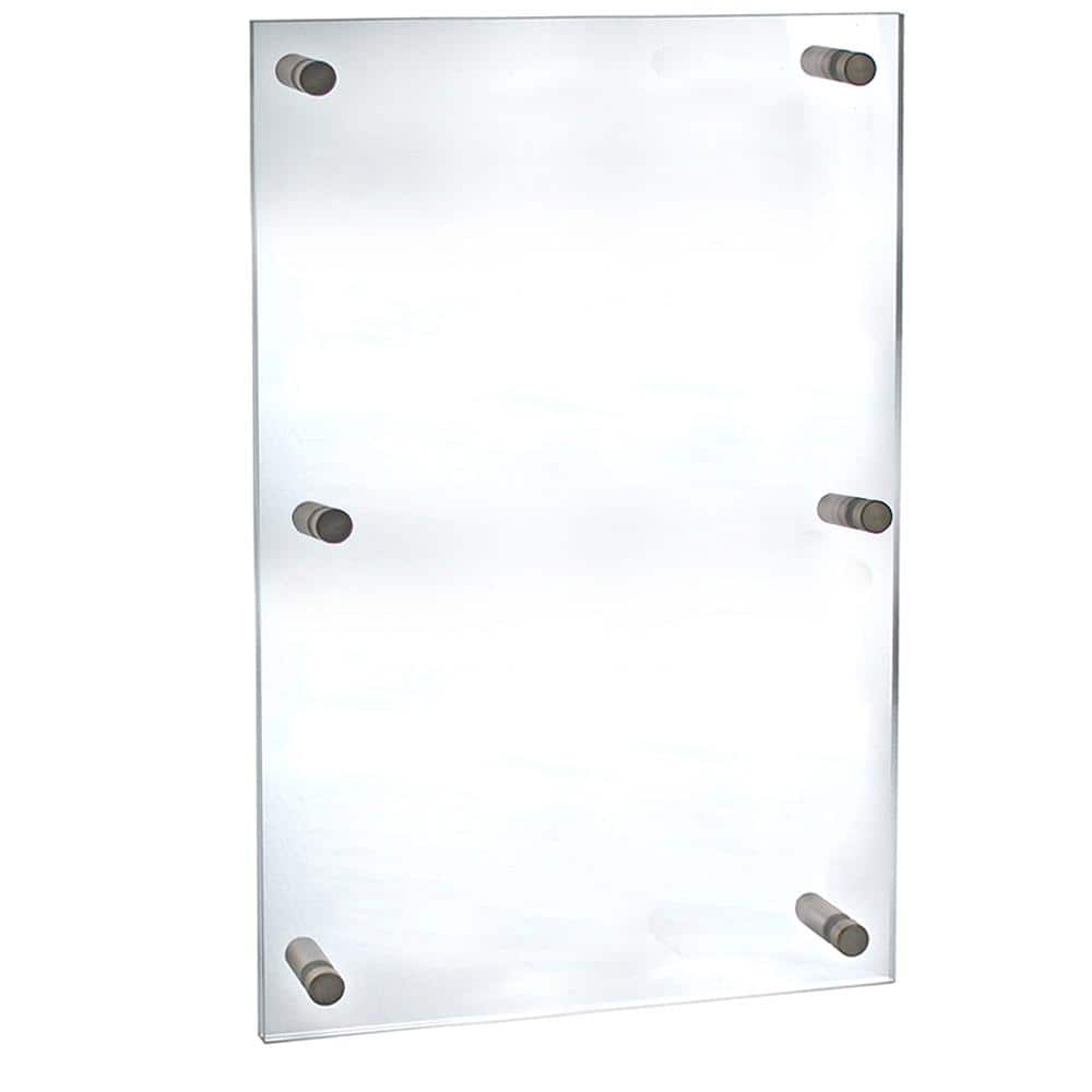 Azar Displays 30 in. x 40 in. Standoff Acrylic Sign Holder 105540 The  Home Depot