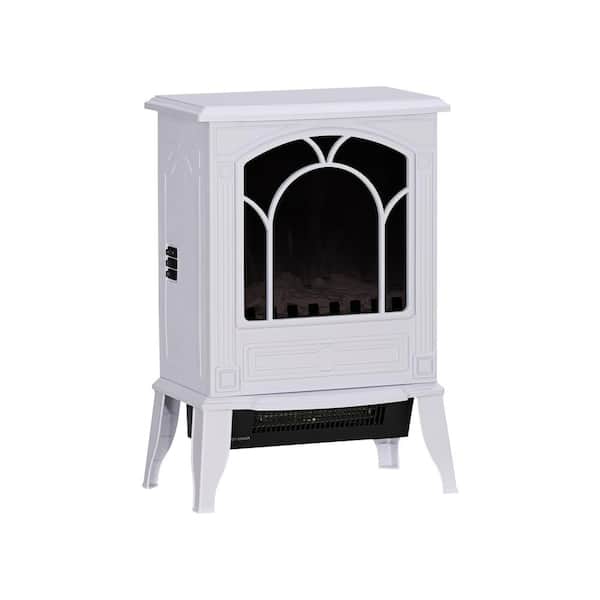 22 in. Electric Infrared Quartz Cabinet Space Heater, Overheat Safety Protection, Forced Air,750W/1500W, White