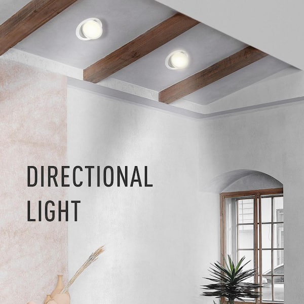 Elite Series 6 in. LED DuoBright, 3-Level Lumen Select, Ultra Directional Canless Recessed Light, Adjustable CCT