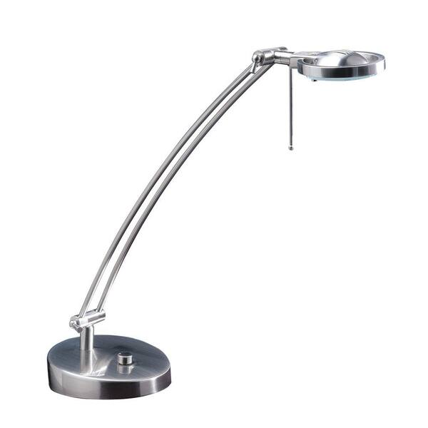 Designers Choice Collection 13.4 in. Satin Nickel Halogen Desk Lamp