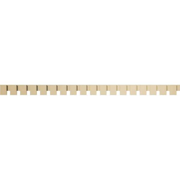Ekena Millwork 1 in. D x 5 in. W x 90 in. L Primed Polyurethane Panel Moulding