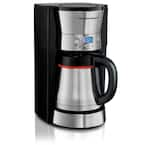 Hamilton Beach 10-Cup Black and Stainless Steel Drip Coffee Maker with ...