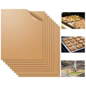 Copper Reusable Heavy Duty BBQ Grill Mesh Mat-Set of 9 Non-Stick, Cooking Accessories
