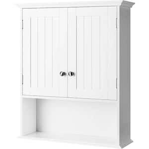 23.5 in. W x 28 in. H x 7.5 in. D Bathroom Storage Wall Cabinet in White