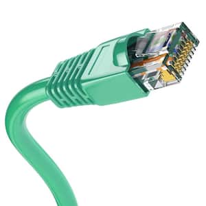100 ft. Green CMR Cat 6E 600MHz 23AWG Solid Bare Copper Ethernet Network Cable with RJ77 Ends Indoor Outdoor