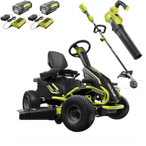RYOBI 48V Brushless 38 in. 100 Ah Battery Electric Rear Engine Riding