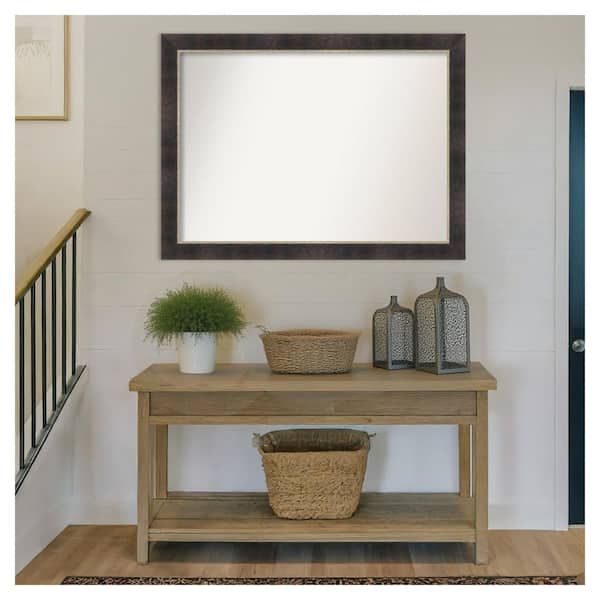 Odin Antique Bronze 42.75 in. x 31.75 in. Non-Beveled Modern Rectangle Wood Framed Wall Mirror