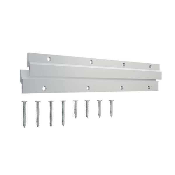 SteelTek Shutter French Cleat Kit for 12"W x ≤47"H, 11.5" Top/Bottom Brackets, Aluminum