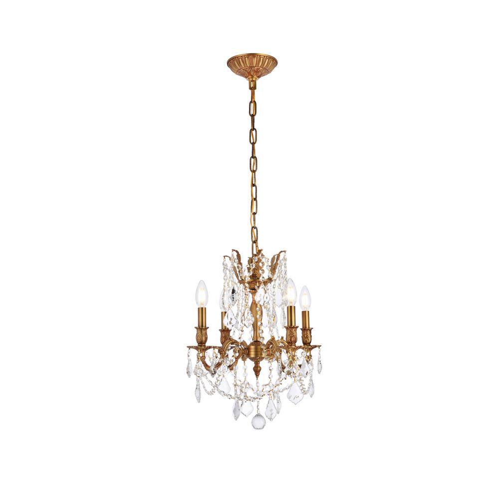 Timeless Home 17 in. 4Light French Gold Pendant Light ELP18408D17FG The Home Depot