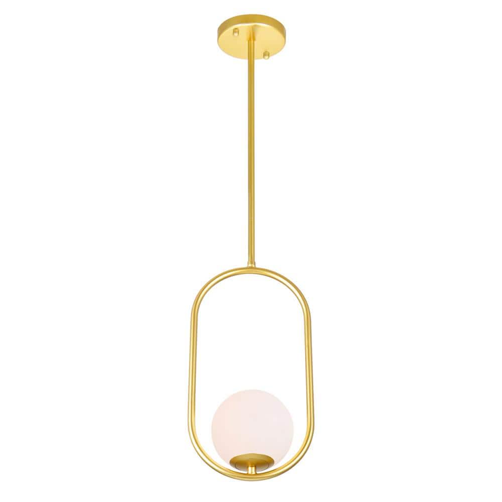 Gold and Glass Contemporary Mini Pendant Light