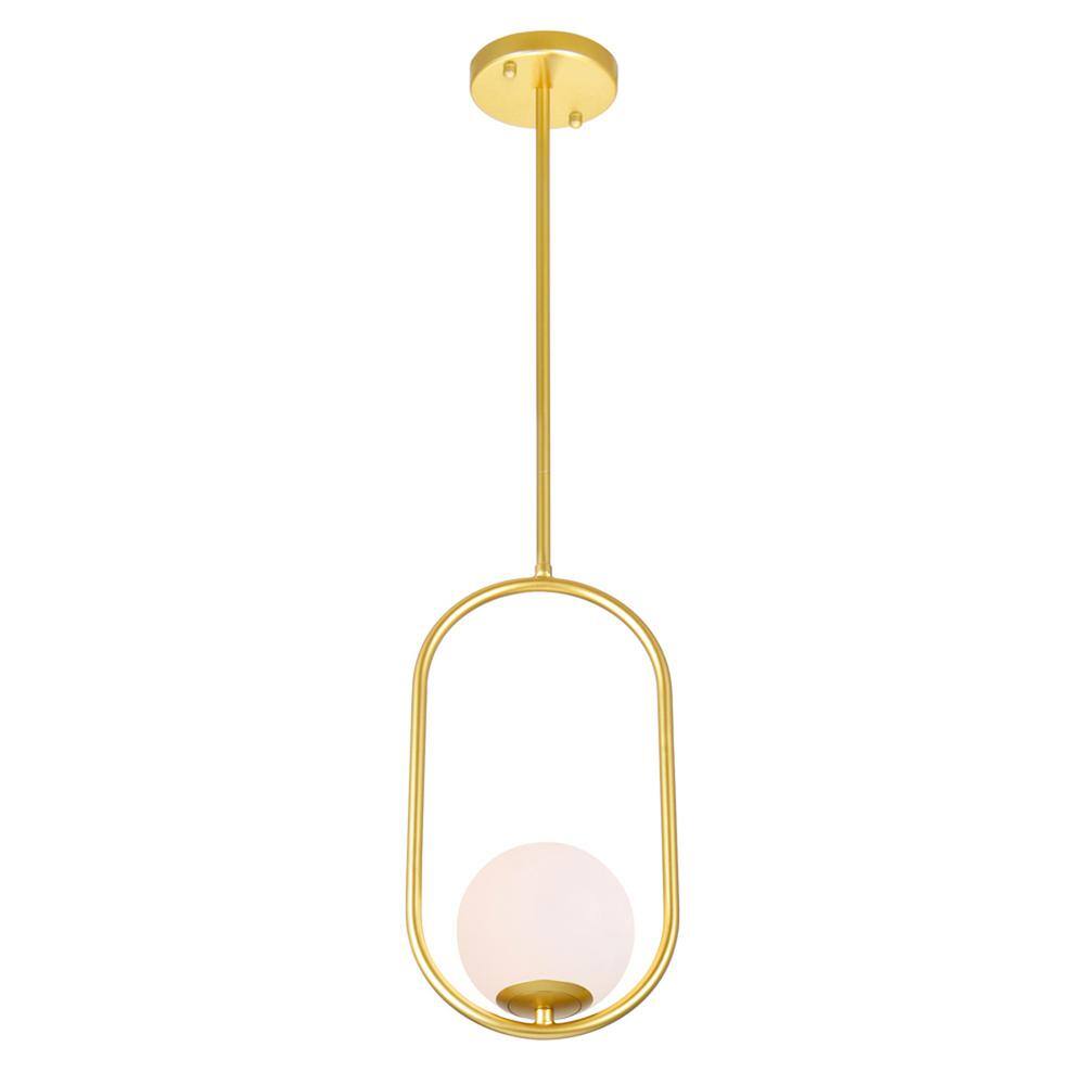 Gold and Glass Contemporary Mini Pendant Light
