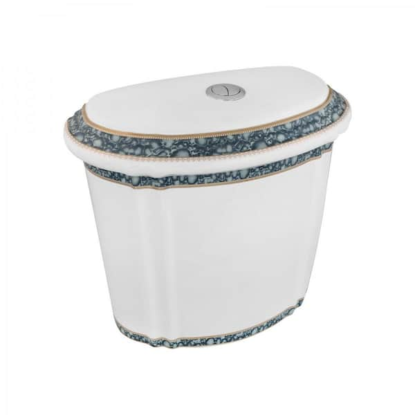 RENOVATORS SUPPLY MANUFACTURING 1.6 GPF Dual Flush Corner Toilet Tank with Gravity Fed Technology in White