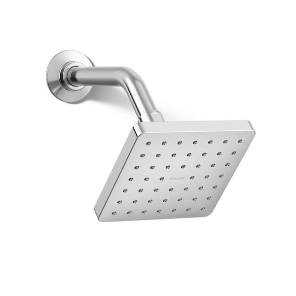 Parallel 1-Spray Patterns 5 in. Wall Mount Fixed Shower Head in Polished Chrome