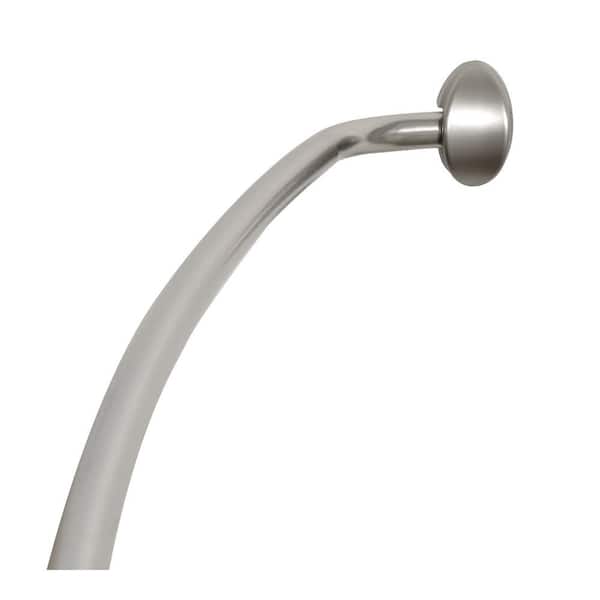 30"-50" Adjustable Curved Shower Curtain Rod U Shape Bathroom Rail Rod US 