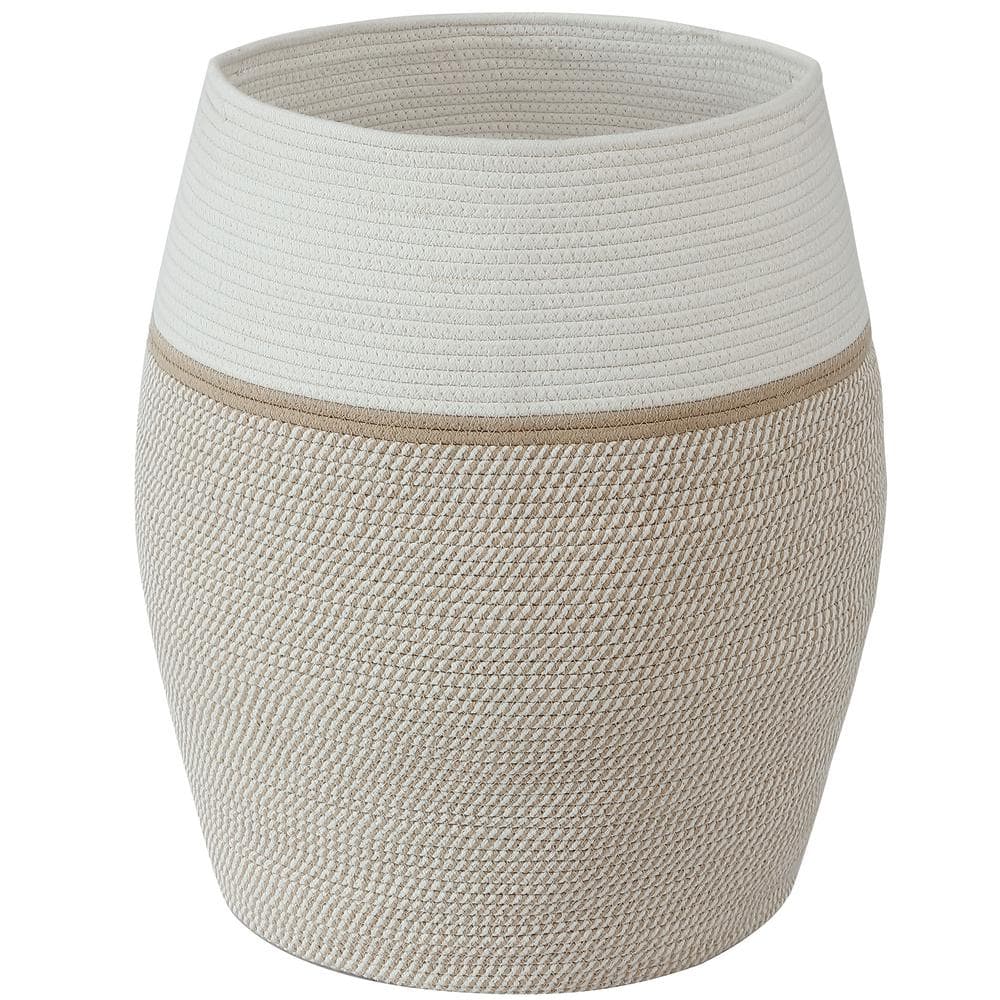 Ornavo Home Extra Large Cotton Fabric Rope Tall Storage Basket 25 ...