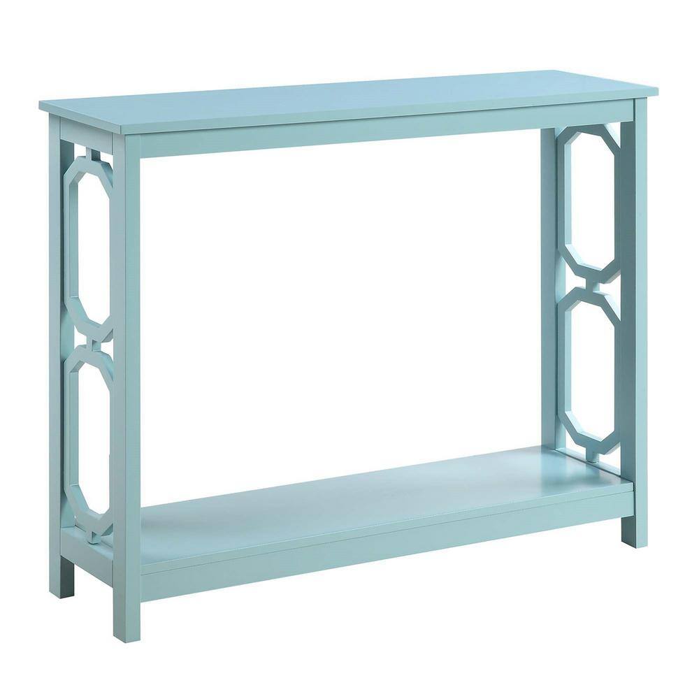 Omega Sea Foam Blue 40" Contemporary Console Table with Storage