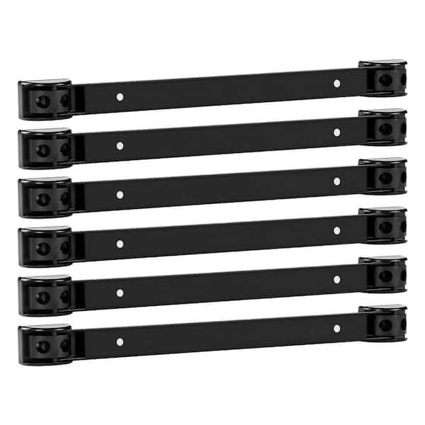 12 in. Black Alloy Steel Magnetic Tool Holder Strip Metal Organizer Bar Workshop Garage Mount Rack (6-Piece)