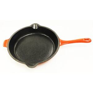 Neo 10 in. Cast Iron Frying Pan in Orange