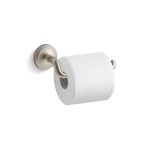 Paces Wall Mounted Toilet Paper Holder in Vibrant Brushed Nickel