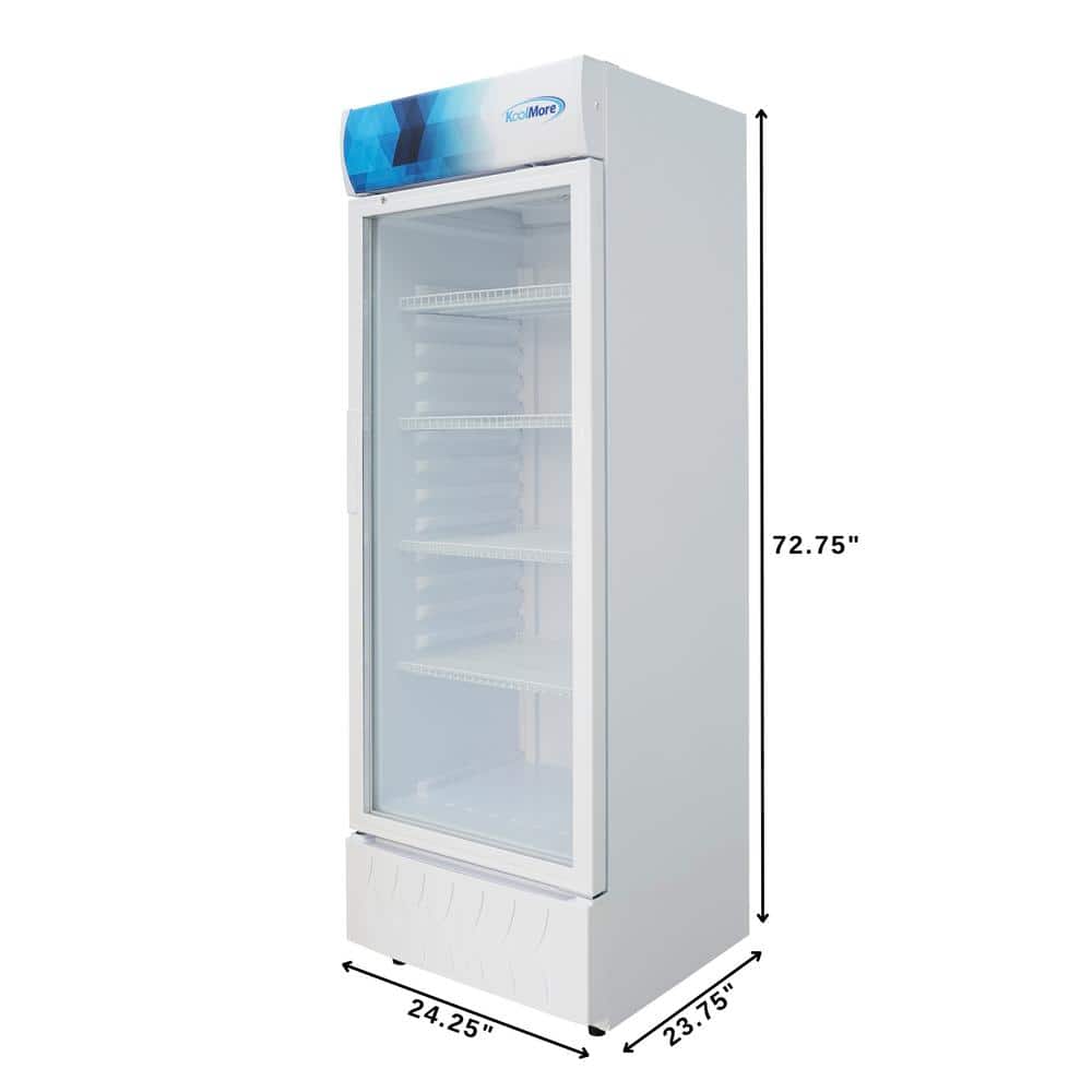 24 in. White One-Door Commercial Merchandiser Refrigerator