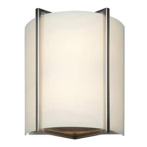 Vector 2-Light Brushed Steel Wall Sconce
