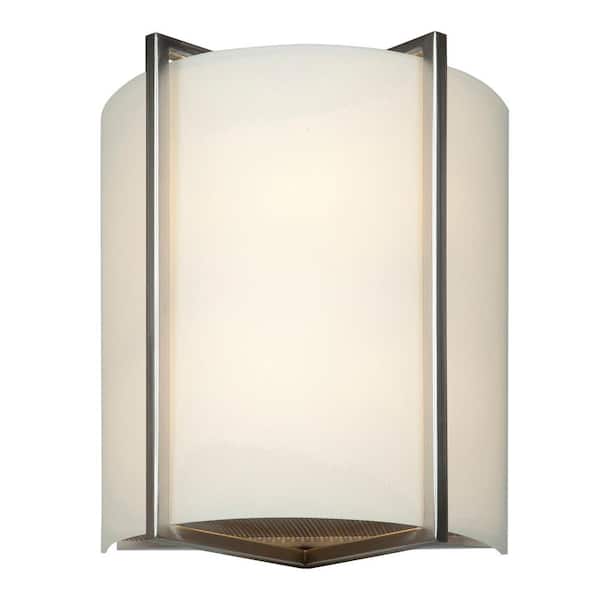 Access Lighting Vector 2-Light Brushed Steel Wall Sconce