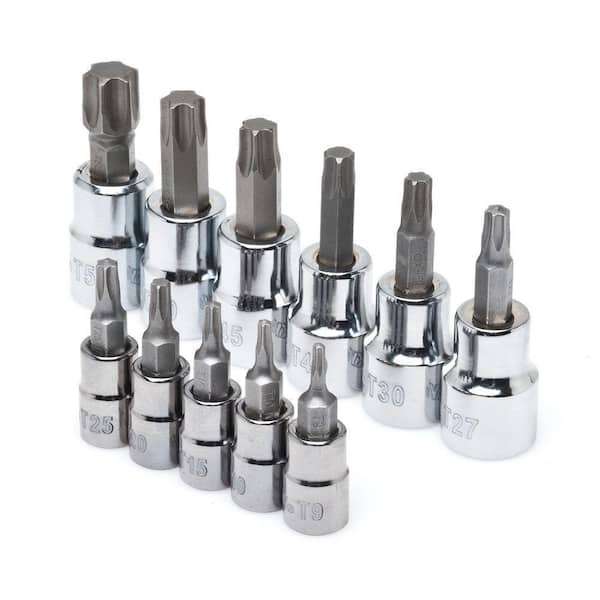 Photo 1 of 1/4 and 3/8 in. Drive Torx Bit Socket Set (11-Piece)