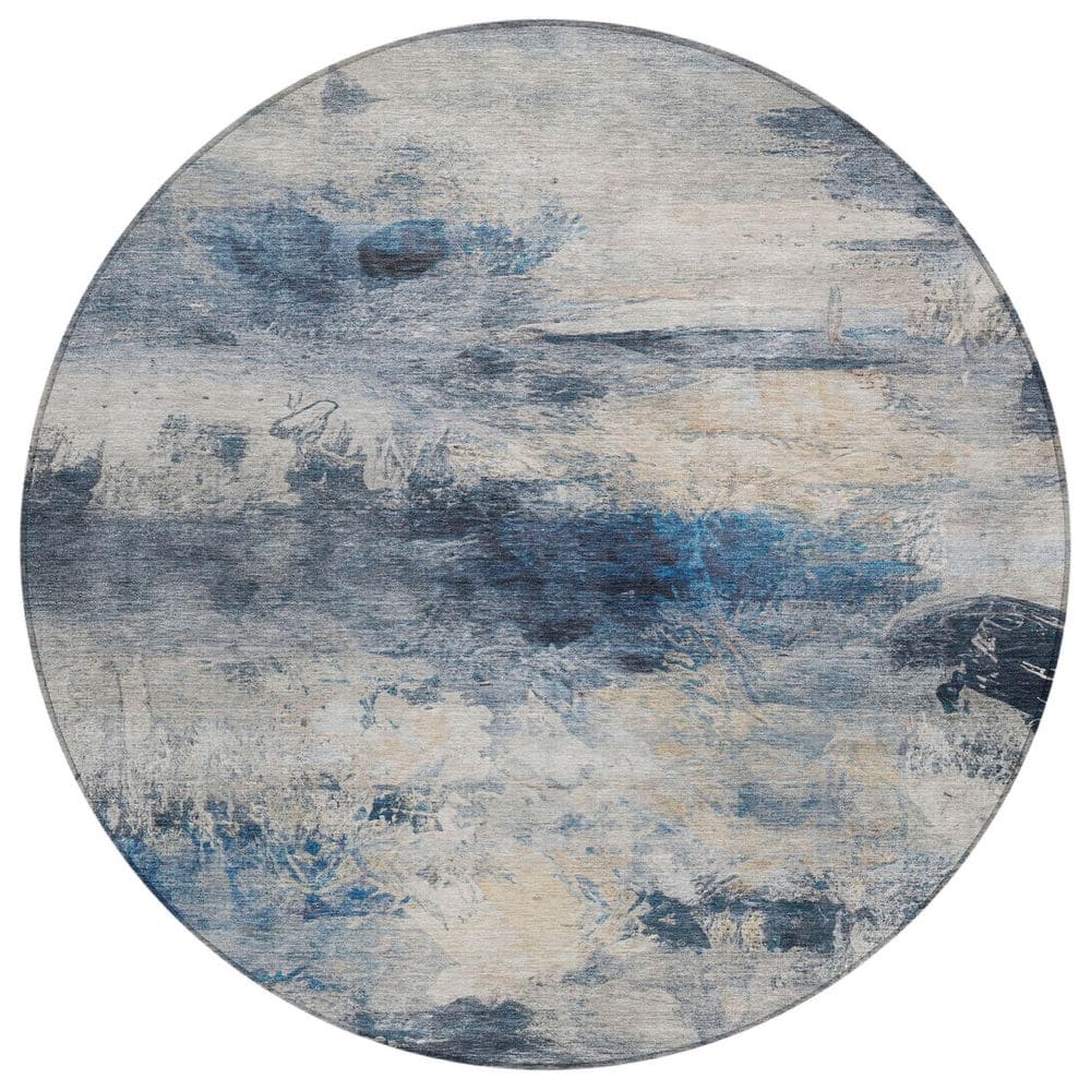 Chantille Machine Washable Indoor/Outdoor Abstract ACN2881 Baltic 8 ft. x 8 ft. Round Rug price history on PriceWatchPro
