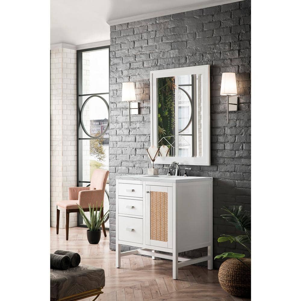 Addison Glossy White Single Vanity with Ethereal Noctis Top