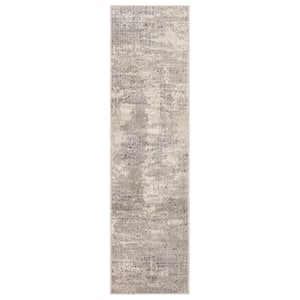 Cypress Cream 2 ft. 1 in. x 5 ft. Modern Contemporary Abstract Painterly Runner Rug