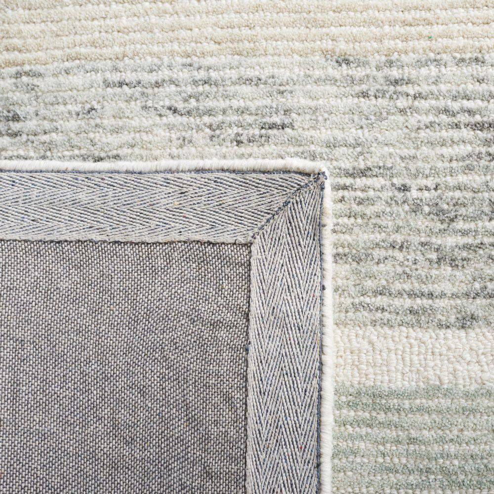 Ivory and Gray Hand-Tufted Wool 6' x 9' Area Rug