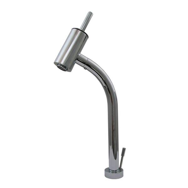 Whitehaus Collection Single Hole 1-Handle Elevated Bathroom Faucet in Polished Chrome