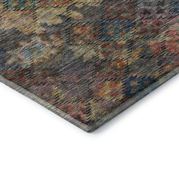 Mayfield Premium Machine Washable Abstract AMF1109 Gray 8 ft. x 10 ft. Area Rug
