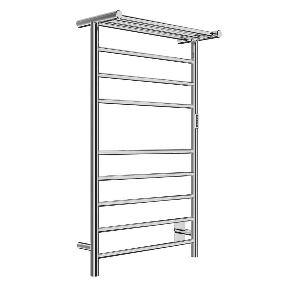 Eve Series 8-Bar Wall Mounted Electric Plug-In Bathroom Towel Warmer Rack i