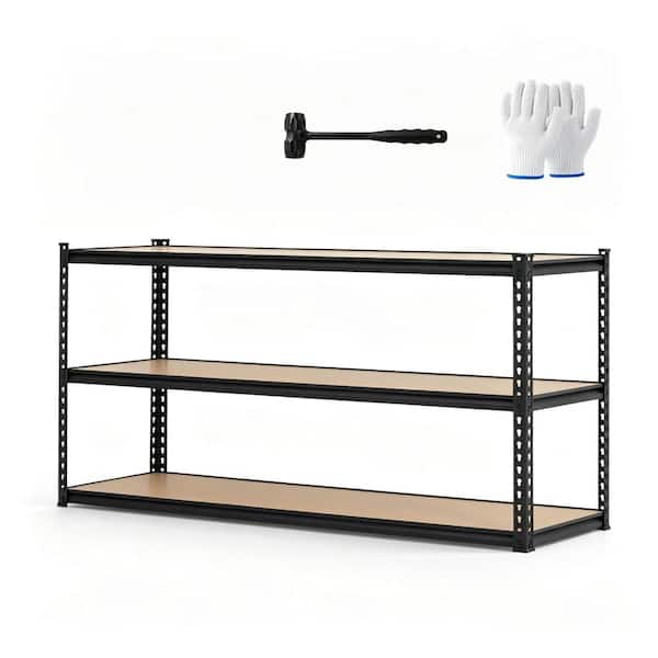 Heavy Dut Adjustable Metal Storage Shelving Carbon Steel Freestanding Rack, for Garage, Pantry, 120x60x91.2cm