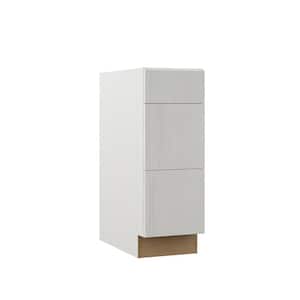 Designer Series Edgeley Assembled 12x34.5x23.75 in. Drawer Base Kitchen Cabinet in Glacier