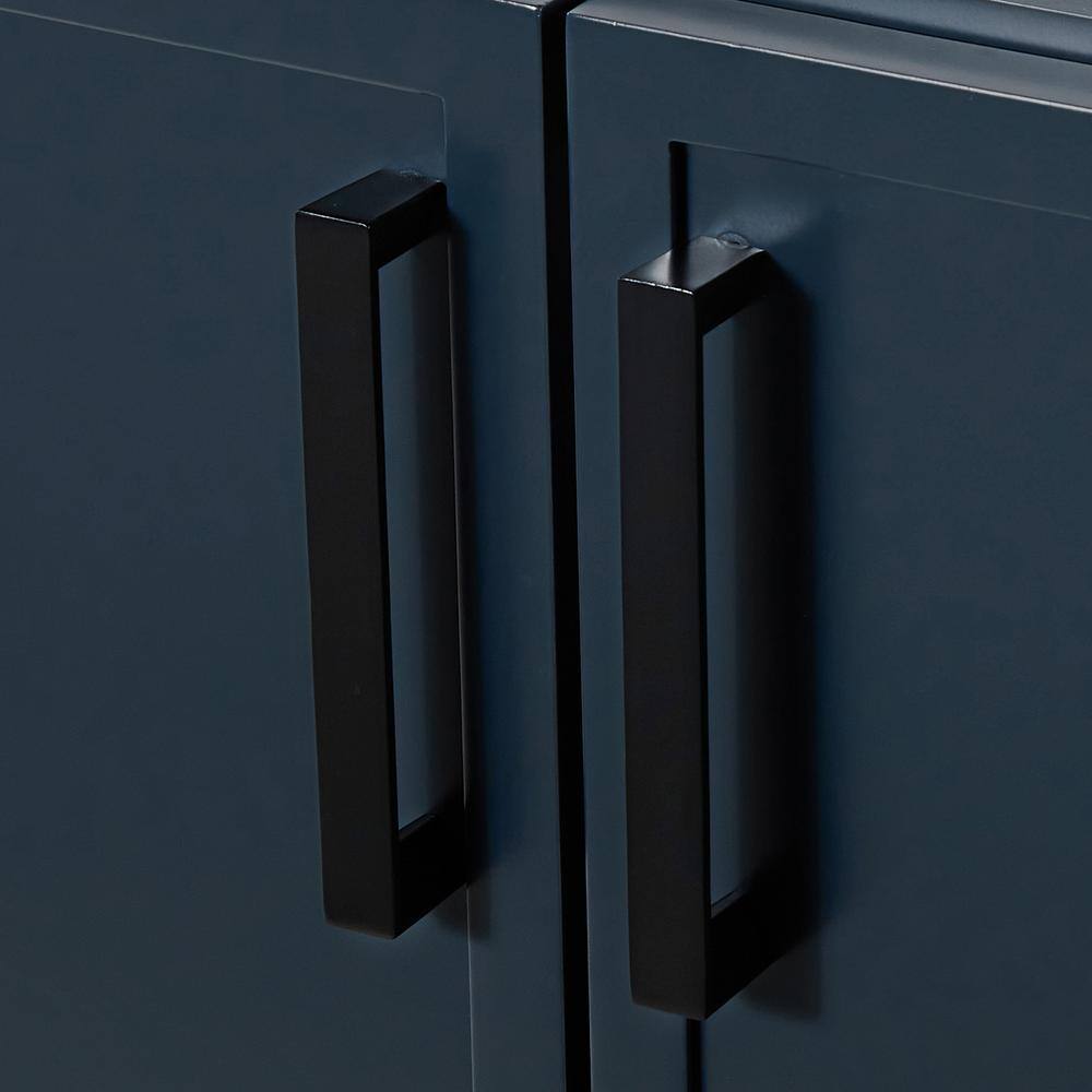 Midnight Blue 66" Freestanding Single Vanity with Carrara Quartz Top