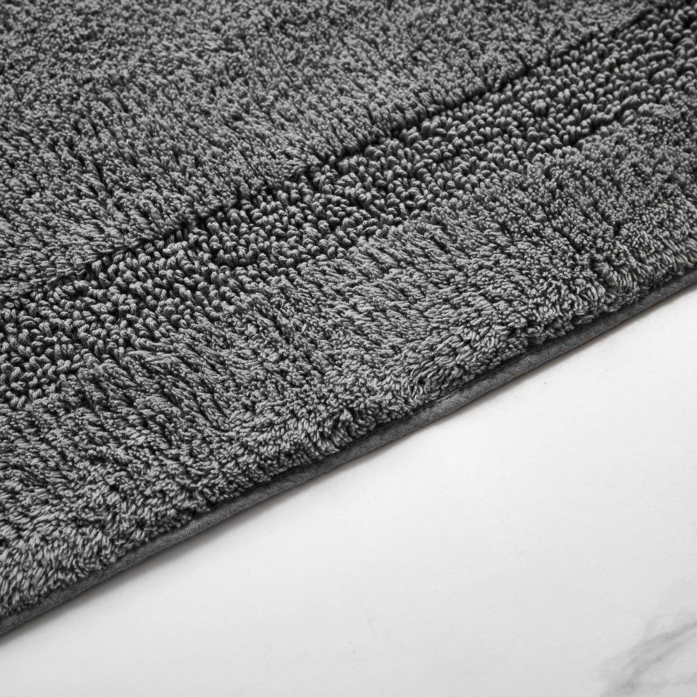 Moorings Grey 60" Cotton Bath Runner Rug
