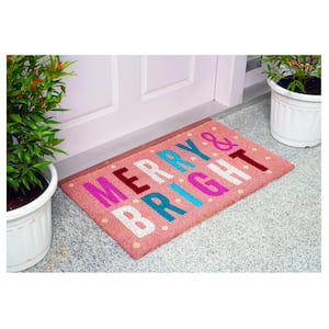 Pink Merry & Bright Doormat 17" x 29"