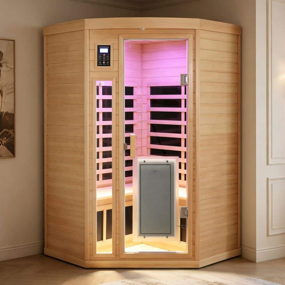 Spygo Moray 2-Person Indoor Hemlock Sauna with 8 Far-infrared