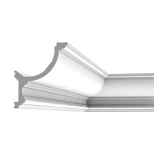 4-7/8 in. x 5-7/8 in. x 78-3/4 in. Primed White Plain Polyurethane Crown Moulding (12-Pack)