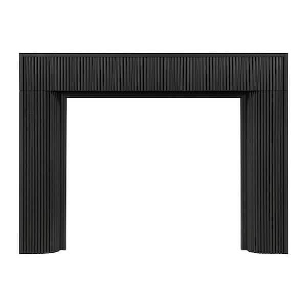 Hazel 72 in. x 54 in. Overall Dims Full Surround Fireplace Wood Mantel 48 in. x 42 in. Interior Opening in Sable Stain