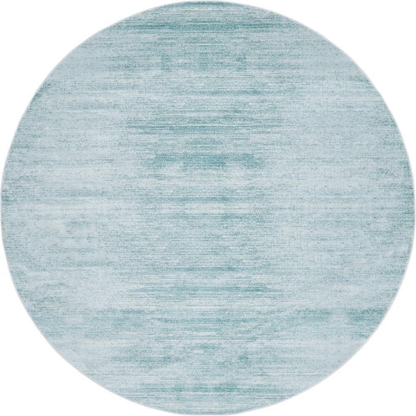 Jill Zarin Uptown Collection Madison Avenue Turquoise 8' 0 x 8' 0 Round Rug
