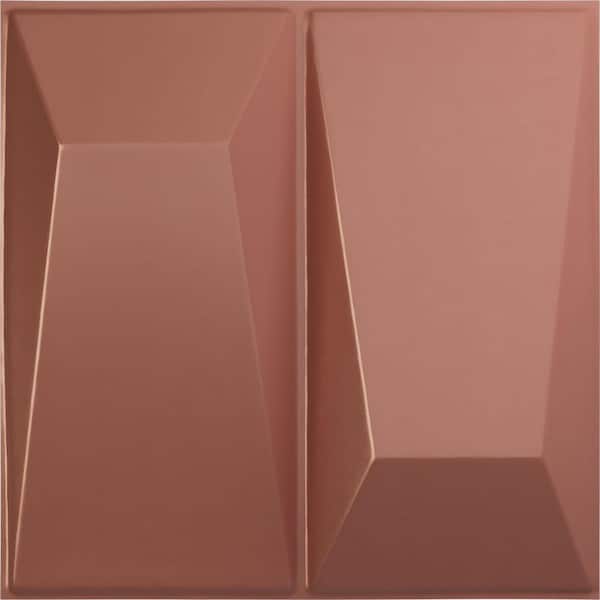 Ekena Millwork 11 7/8 in. x 11 7/8 in. Locke EnduraWall Decorative 3D Wall Panel, Champagne Pink (12-Pack for 11.76 Sq. Ft.)