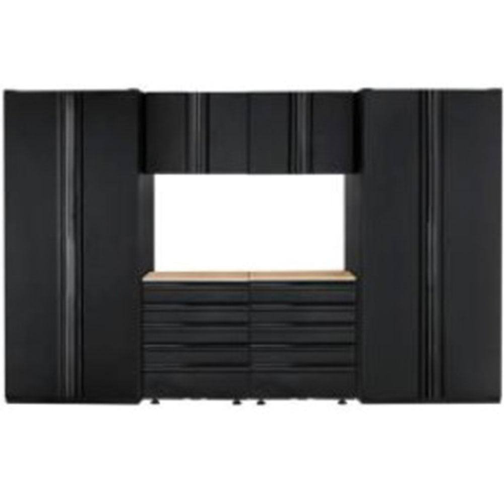 Husky Heavy Duty Welded 128 in. W x 81 in. H x 24 in. D Steel Garage