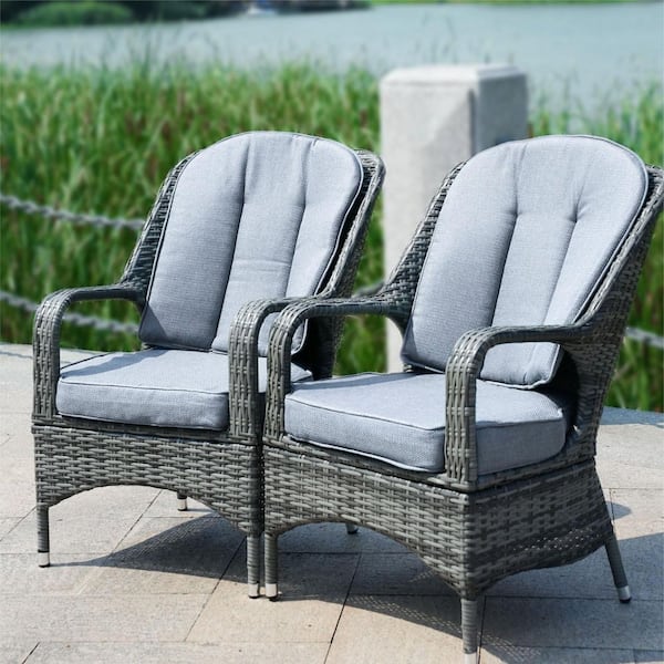 moda furnishings Nefes 2-Piece Outdoor Aluminum Wicker Chair With