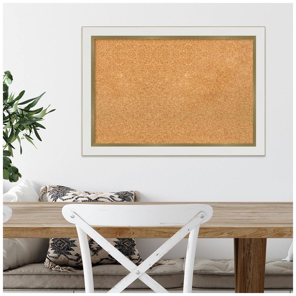 Eva Ombre Gold Narrow Framed Natural Cork Bulletin Board