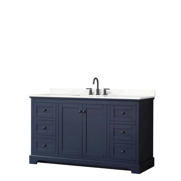 Wyndham Collection Avery 60 in. W x 22 in. D x 35 in. H Single Bath